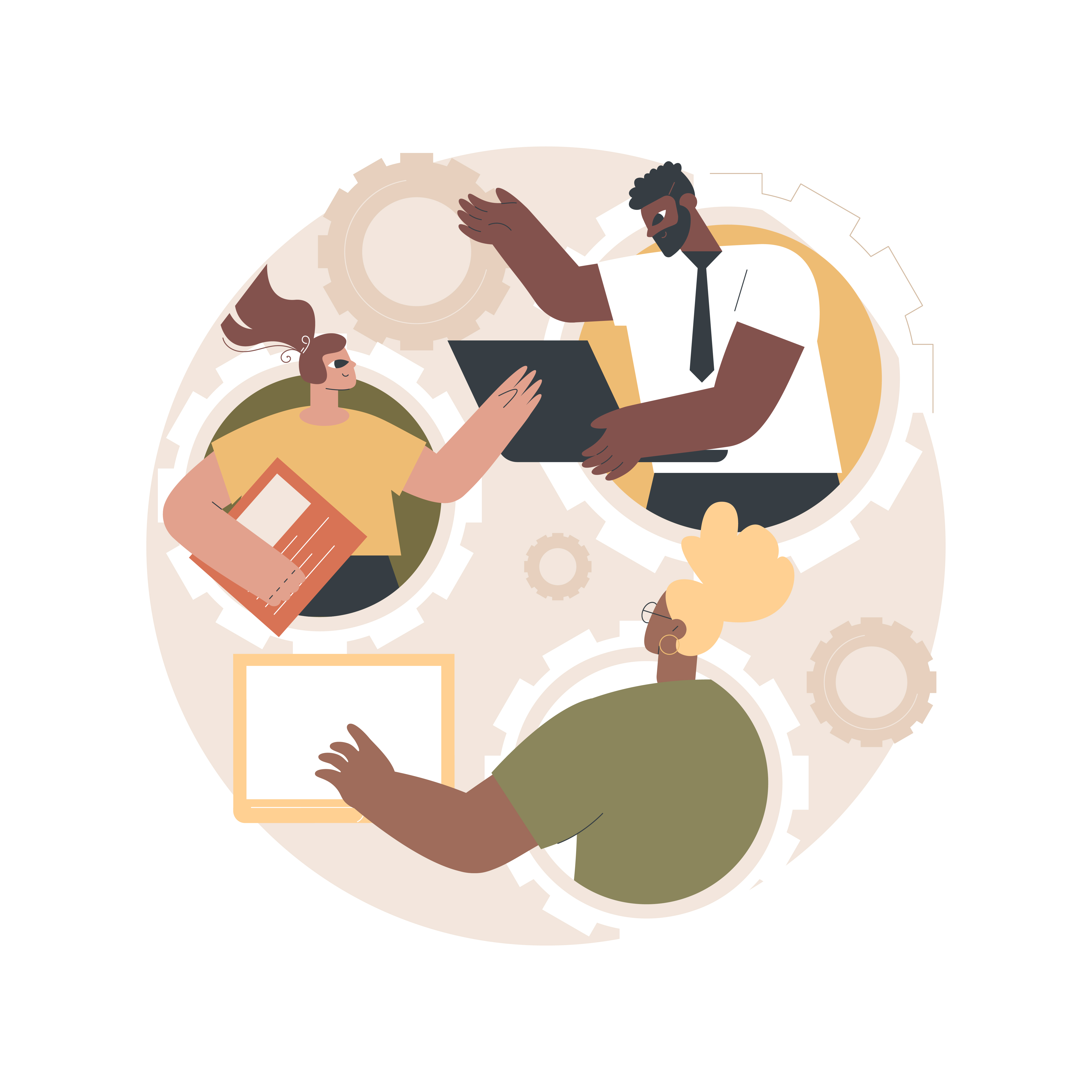 Ilustração do Trabalho em equipe